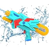 Wasserspritzpistole Wasserpistole Pull-Out Typ für Kinder Erwachsene,Wasserspritze Wasserkanone mit Hoher Kapazität Große Reichweite,Sommer Schwimmbad Strand Wasser Kampf Spiel Spielzeug (Grün)