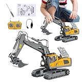 Generico Ferngesteuerter Bagger – Bagger für Bausand – Bauspielzeug mit und Geräuschen | für Kinder und Mädchen im Alter von 3-8 Jahren für den Innen- und Außenbereich im Garten