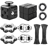 Fidget Cube, 10 teiliges Anti Stress Spielzeug Set für Erwachsene and Kinder, Spielzeug zur Entspannung, Förderung der Konzentration, Für Schule, Büro, Reise, Jederzeit Entspannen