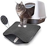 ProLeo Katzenstreu Matte, Leicht zu reinigende Streukontrolle, Katzenklo Unterleger Katzenklo Vorleger wasserdichte Doppelte Schichte Entwurf (30x30cm)