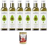 Fratelli Mantova Olio di Avocado Avocadoöl – Nutrazeutisches Öl – 100% natürlich und 100% rein – Gesundheit und Wohlbefinden – enthält natürlich Vitamin E 6x250 ml + Italian Gourmet polpa 400g