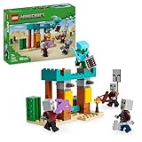 LEGO Minecraft Die Illager-Wüstenpatrouille, Set zum Videospiel für Kinder, Mini-Spielzeug mit Außenposten und DREI Minifiguren, inkl. Plünderer, Diener und Kaktusritter 21267