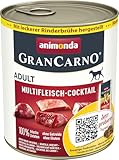 animonda GranCarno Hundefutter, Nassfutter für erwachsene Hunde, verschiedene Sorten 6 x 800 g Multi-Fleischcocktail
