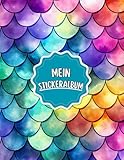 Mein Stickeralbum: Leeres Stickerbuch, Sammle und aufbewahre deine Lieblingsaufkleber, 100 Seiten, 21,6 x 27,9 cm, Weiß
