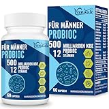 Probiotika für Männer, 12 Bakterienstämme mit 500 Mrd. KBE pro Tagesdosis, Hochdosierter Kulturen Komplex mit Cranberry, Kurkuma und Goji (60 stück (1er Pack))