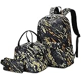 Rucksack Jungen Schulrucksack Set Mädchen Teenager 3 Teilig, Marmor Schule Daypacks Kinder Schultasche Camping Groß Schulranzen Wasserdicht Ranzen Schultertaschen 3 STK mit Lunchtasche Federmäppchen