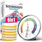 Schimmeltest + Thermohygrometer: Zum Check der Schimmelbelastung für bis zu 6 Räume. Inkl. analogem Thermo-Hygrometer