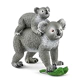 SCHLEICH 42566 Koala Mutter mit Baby, für Kinder ab 3+ Jahren, Wild Life - Spielset, Mehrfarbig