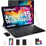 DOOGEE U11 2025 Neueste Android 15 Tablet 11 Zoll 16GB+128GB (2TB TF) Widevine L1 Gaming Tablets, 8580mAh, Octa-Core, 2.4G+5G WiFi, 13MP+5MP, Tablet mit Tastatur, Maus, Stift, Hülle und Schutzfolie