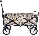 JIYTG Multifunktionaler Einkaufswagen, zusammenklappbar, für Camping, stabiler Stahlrahmen, Garten/Strand, Outdoor, Picknick, Angeln, Wagen, verschleißfest, leicht zu tragen