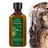 Teebaum-Shampoo, komplette Behandlung für trockene Kopfhaut, feuchtigkeitsspendend und reinigend, dichter Schaum, reinigt sanft die Kopfhaut, für Damen und Herren, Shampoo für alle Haartypen