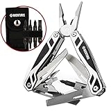 AVENTURIS® Multitool Werkzeug Edelstahl, Survival outdoor Messer perfektes Camping Zubehör, Tolles 21 in1 Multifunktionsmesser mit u.a. Zange, Säge und Schraubendreher zum Reparieren oder auf der Jagd