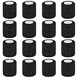 Clooflar Selbstklebender Verband,16 Rollen 5cm x 4.5m Elastische Verbandsmaterial Selbsthaftende Bandage,Fixierbinde Haftbandage Selbstklebend für Sport und Erste Hilfe Vet Wrap Hund Pferde