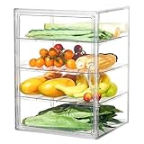 Transparente Brotbox, 4-lagige Brotboxen für Küchentheke, Acryl-Aufbewahrungs-Organizer für Gebäck, Teig, Muffins, Kekse, Sandwich, Bagel, Brot, Küche, Speisekammer, Theke, Bäckerei