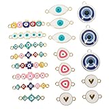 Veemoon 20Stücke DIY Augen Anhänger Schmuckmaterial für und Armbänder für Kreative Projekte und Halloween Feiern