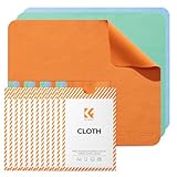 K&F Concept 12 Stück Brillenputztücher, Mikrofasertuch, Linsenreinigungstuch,Brillenlinsenreiniger, Reinigung von Brillen. Kameralinsen, VR/AR-Headsets und Bildschirmen - Orange,Grün,Blau (15x18 cm)