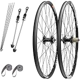 KUNYOS Mountainbike Laufrad Satz 26 27.5 29 Zoll Aluminium Legierung Scheibenbremse QR MTB Vorderrad Hinterradsatz Abgedichtete Lagernabe Kassette 6-11 Gänge,26inch