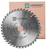 VONROC Kappsägeblatt - Gehrungssägeblatt 216 mm - 40 Zähne – für Holz – Universal - Auch für Tischkreissägen