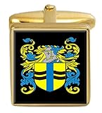 Select Gifts Mckelvie Manschettenknöpfe Schottland Familienwappen Nachname Wappen Gold Gravierte Box