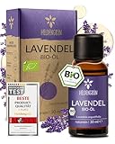 Heldengrün® BIO Lavendelöl [100% NATURREIN] Lavandula angustifolia - Echtes Lavendelöl: floral, frisch & voller Seele - Aromatherapie Lavendel - Ätherisches Öl