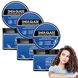 Shea Glaze Bio-Haarfeuchtigkeitscreme, Collagen-Haarbehandlungsmaske, Tiefenreparierende Haarmaske Mit Collagen, Tiefenreparierende Haarspülung (3 Stück)