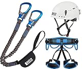 LACD Klettersteigset Pro EVO 3.0 blue + Klettergurt Start 2.0 Größe M + Helm Protector 2.0 white
