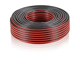 MANAX® Lautsprecherkabel CCA 2x1,5mm² rot/schwarz 20 m Ring