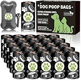 JEDWKFA 520 Pcs Hundekotbeutel, Kotbeutel für Hunde, Dog Poop Bags, 26 Rollen Kackbeutel für Hunde + 1 Hundekotbeutelspender, Auslaufsicher, Tragbar Hundebeutel Kot, 30 x 22 cm, Schwarz