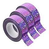 FUNNETOYU 3 Rollen -Gewebeband Präsentieren Sie Verpackungsbänder doppelt Hochleistungsklebeband starkes klebeband Aufkleber Klebeband zum abdichten einseitiges Klebeband Violett