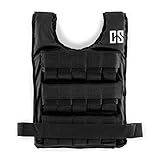 Capital Sports Monstervest Gewichtsweste - Weight Vest für Kraft- & Ausdauer-Training, verstellbare Trainingsweste, herausnehmbare Metall-Gewichte, 10 kg, schwarz
