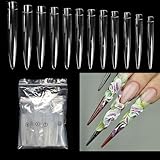 Maniküre Nägel Tipps 120pcs Klar Künstlich Mit Vor Nummerierten Größen Einfacher Anwendung Für Und Salon Verwenden Klares Acryl