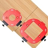2 Stück Radius Jig Router Schablonen Ecke, 4 in 1 Radius Schnellvorrichtung für Holzbearbeitung R10-R50,Robust und Einfach zu Bedienen,Frässchablone Oberfräse, Multifunktional für Holzbearbeitung DIY