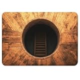 3D-Stereoskopische Fußmatte mit hoher Saugfähigkeit Rutschfester Unterseite für sicheren Halt in Nassbereichen (D, One Size)