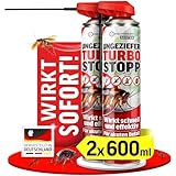 HEIMWERT Insektenspray Akut gegen Ungeziefer – Sofortige Wirkung mit Langzeitschutz gegen Ameisen, Mücken, Fliegen, Silberfische, Spinnen uvam - Spray Mittel für Wohnung + Garten 600 ml (2x600ml)