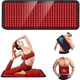 Rotlichttherapie Near Infrarot Matte - 80x30cm Infrarot Gürtel, 660nm Red Light Therapy&850nm Infrarot Decke mit Timer für Körper