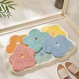Badematte rutschfest, Mikrofaser Flauschige Weich Badezimmerteppich Absorbent Badteppich für Badewanne, Badezimmer, Eingang, Türmatte 45x70cm