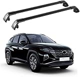 DPBXQ Dachgepäckträger Dachträger für Hyundai Tucson L Tucson NX4 2020 2021 2022 2023 -Aluminium (2 Stücke) Integrierte Dachreling Tragkraft 75 Kg Vormontiert Inklusive Schloss