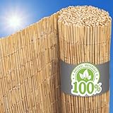 UrFence Deine Oase: 100x300 Balkon Sichtschutz Schilfrohrmatte - Blickdicht & Wetterfest - Sichtschutzzaun Garten Schilfmatten Terrasse Pergola Gartentor Sichtschutzmatte Gartensichtschutz Zaun Schilf