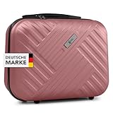 Xonic® Design Kosmetikkoffer aus ABS Hartschale – Robustes Beautycase als Handgepäck - Kosmetiktasche für Reisen – leicht & stabil (Rosé)