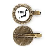 Haarspange mit Aufschrift 'Hello Japan', Umrisskarte, Grußkarte, Kopfschmuck, Brosche
