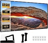 Tarent Leinwand Beamer 120 Zoll hochauflösende verdickte Beamer Leinwand, 16:9 HD Faltbare Leinwand Beamer für Zuhause, Büro und Schule