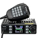 Retevis RA25 Mobiler Transceiver, Dualband Dual-Monitor, 5W/20W, 500 Kanäle, 5-Ton / 2-Ton/DTMF, 1,44-Zoll-TFT-Display, Mini Mobilradio (1 Stück, Schwarz)