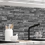 StickerProfis Küchenrückwand selbstklebend Matt-Optik - STEINWAND Luxury - 1.8mm, Versteift, alle Untergründe, Hart PET Material, Premium 60 x 400cm