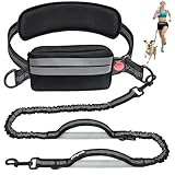 Fiyade Joggingleine Hunde, Freihändige Hundeleine, Laufhundeleine mit Hüftgurt, Abnehmbare Hüfttasche, Bungee-Laufleine Hundeleinen für Mittelgroße Große Hunde bis zu 50 kg