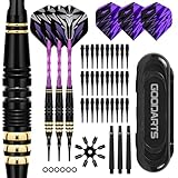 Dartpfeile mit Kunststoffspitze 18g, 3 Stück Softdarts Set für elektronische Dartscheiben, inkl. 30 Softdart Spitzen, 3 Schäften, 6 O-Ringen & Aufbewahrungsbox – Dart Zubehör für Präzisionsspieler