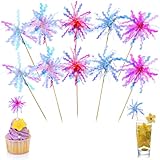 Xinjoduz 10 Stück Cocktail Deko Cocktail Party Zubehör Tortendeko Feuerwerk Kuchen Deko Für Torte Cocktail Glitzer Deko Feuerwerk Sticks Party Cocktail Deko Cocktailspieße Holz Für Torten Deko