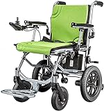 Leichte Rollstühle Elektrische Rollstühle Verfügen Über Zwei Steuerfunktionen, Leichter Elektrischer Elektrorollstuhl, Faltbarer Power Kompakter Mobilitätshilfe-Rollstuhl, Einen Kompakten,Green