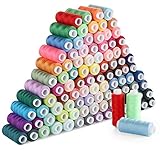 ilauke Nähgarn Set Mit 100 Farben Hochwertiger Nähgarn aus Polyester, Einweg, Nähzeug-Set, 250 Yard/Rollen