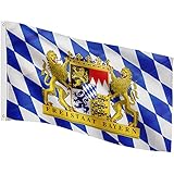 FLAGMASTER Flagge, 30 verschiedene Fahnen zur Wahl, Größe 120 cm x 80 cm, Bayern