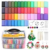 Artecho Polymer Clay Kit, 50 Farben Oven Bake Modellierung Clay Kit mit 5pcs Clay Sculpting Tools und 31pcs Zubehör für DIY, Schmuck Design, Home Decoration und Kunst Skulptur